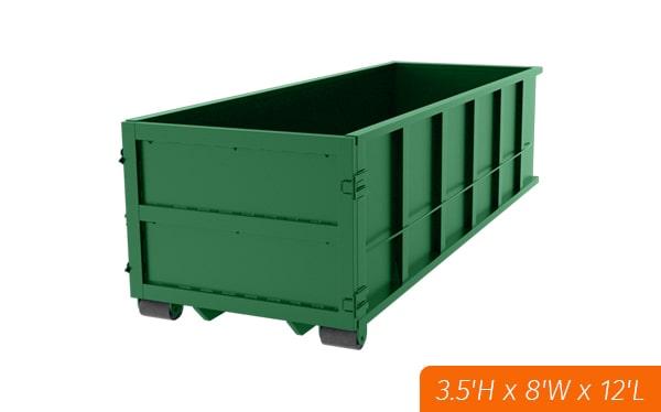 ten-yard dumpsters can accommodate up to 2-3 tons of weight